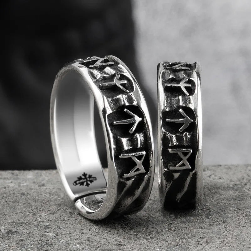 Anillo Ajustable Hombre Runas Vikingas