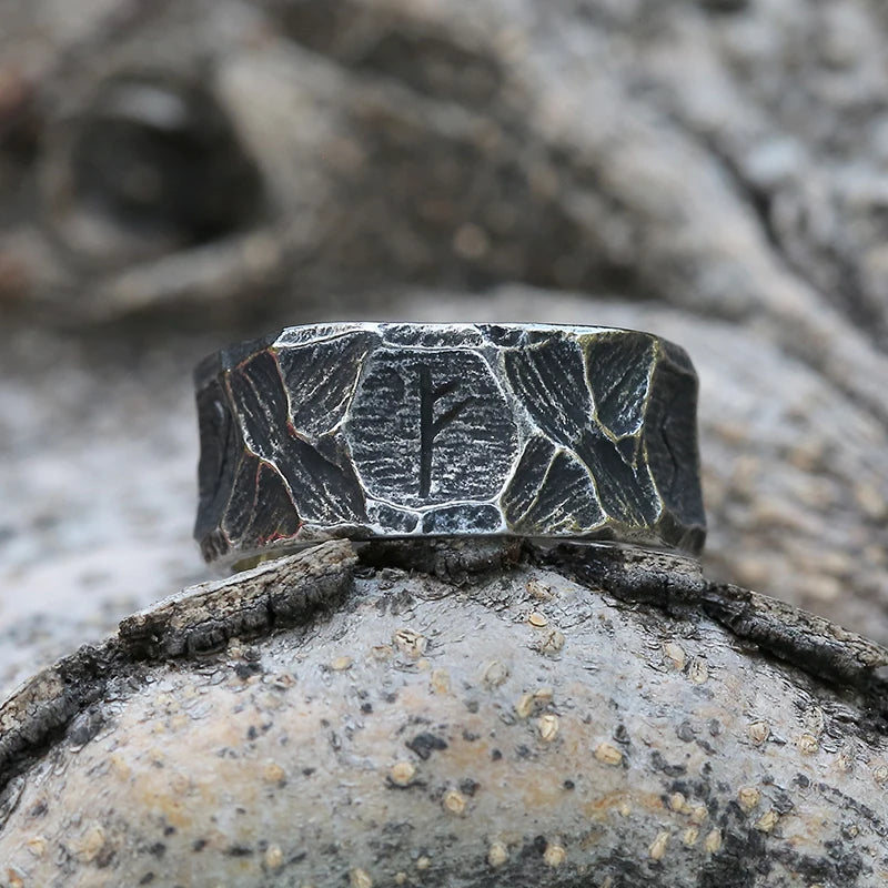 Anillo Rúnico Estilo Vikingo Hombre