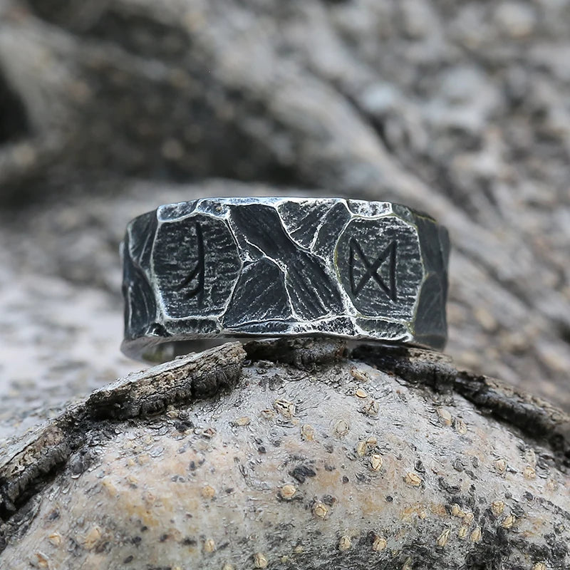 Anillo Rúnico Estilo Vikingo Hombre 1 2