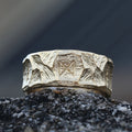 Anillo Estilo Vikingo Hombre Runas Oro