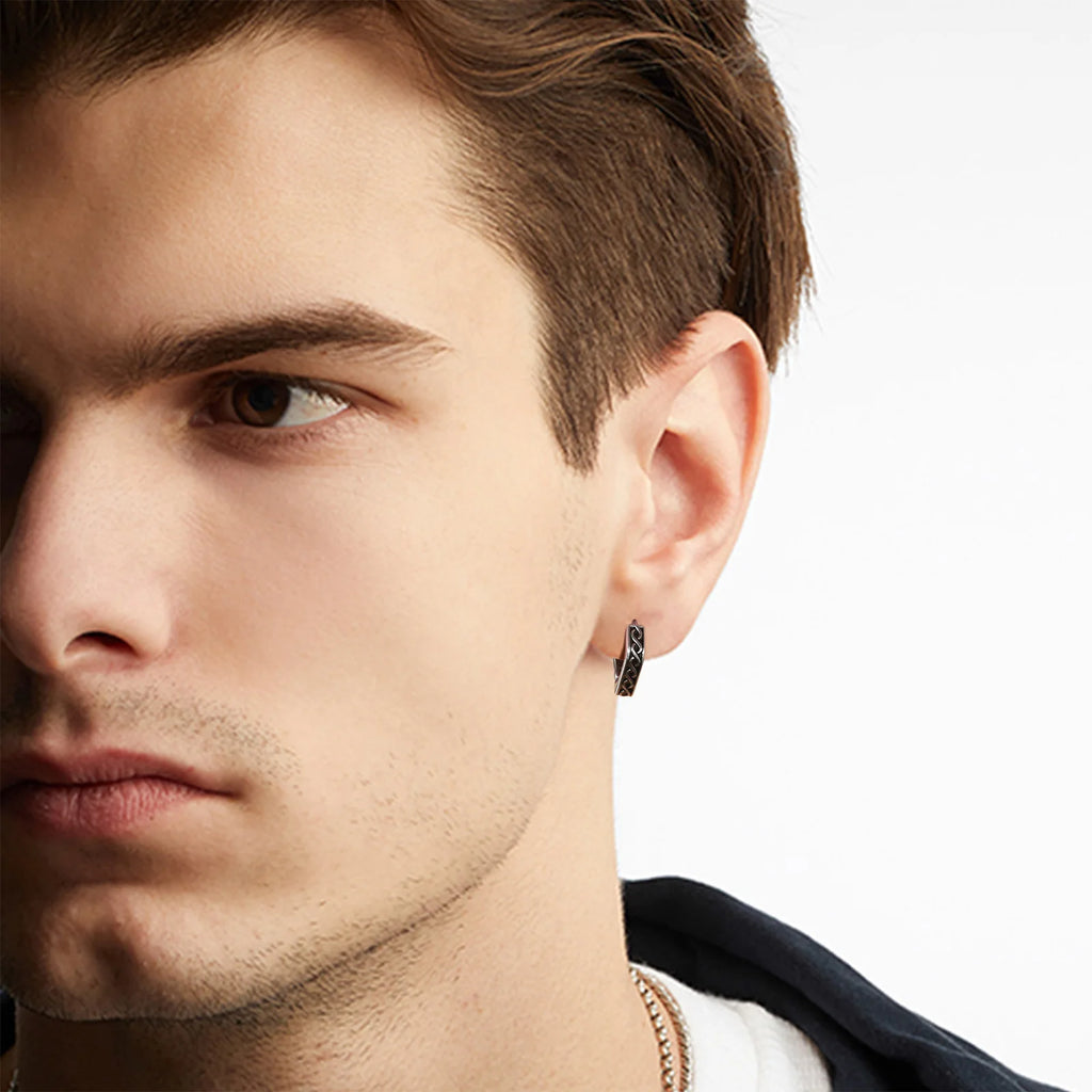 Pendientes Geométricos Vikingos para Hombre3 4