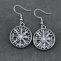 Pendientes Colgantes Brújula Vegvisir Vikinga