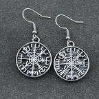 Pendientes Colgantes Brújula Vegvisir Vikinga