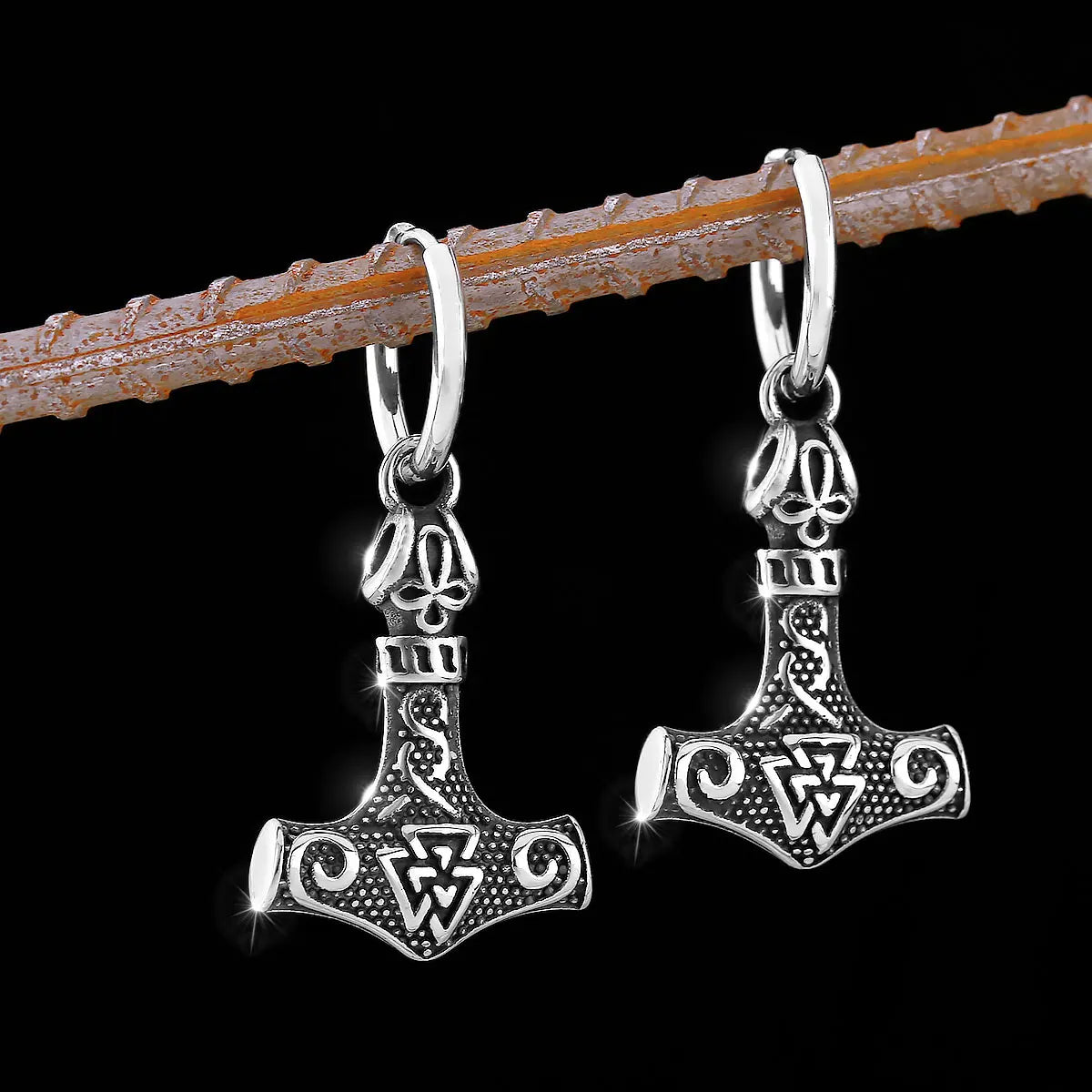 Pendientes Colgantes Vikingos Martillo de Thor Mjolnir