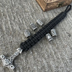Pulsera Mjolnir - Martillo Thor Hammer Vikingo negro