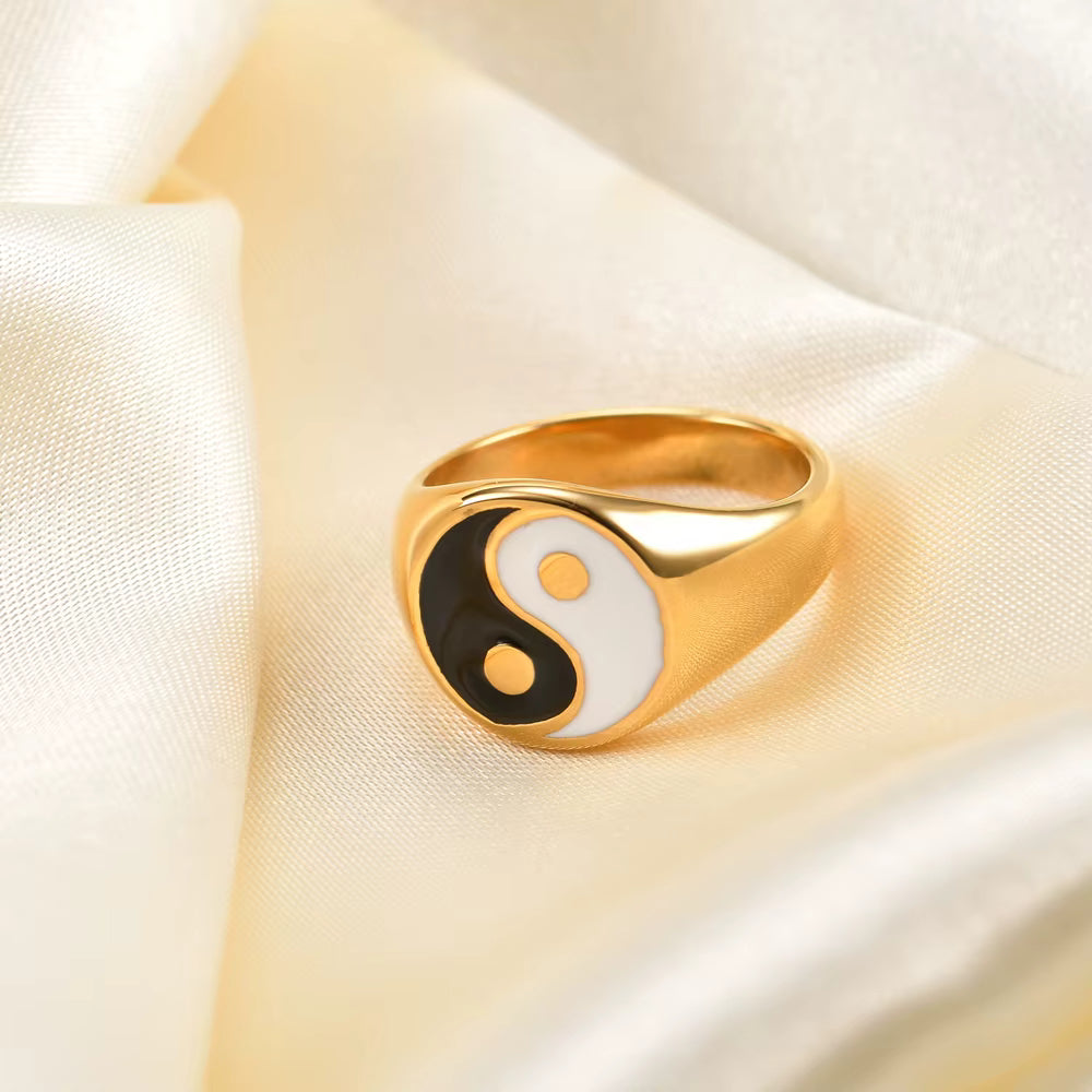 Anillo Yin Yang Hombre Mujer 