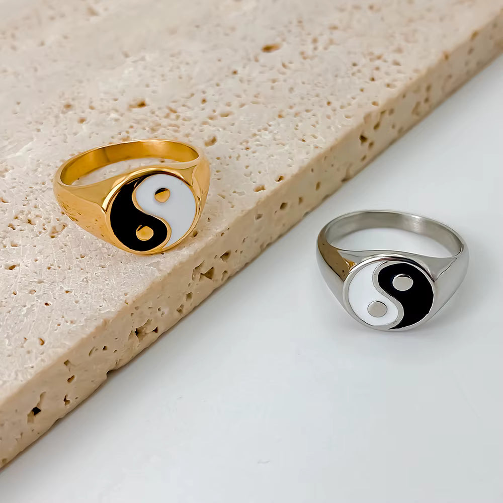 Anillo Yin Yang Hombre Mujer 