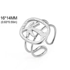 Anillo con motivo de palmera