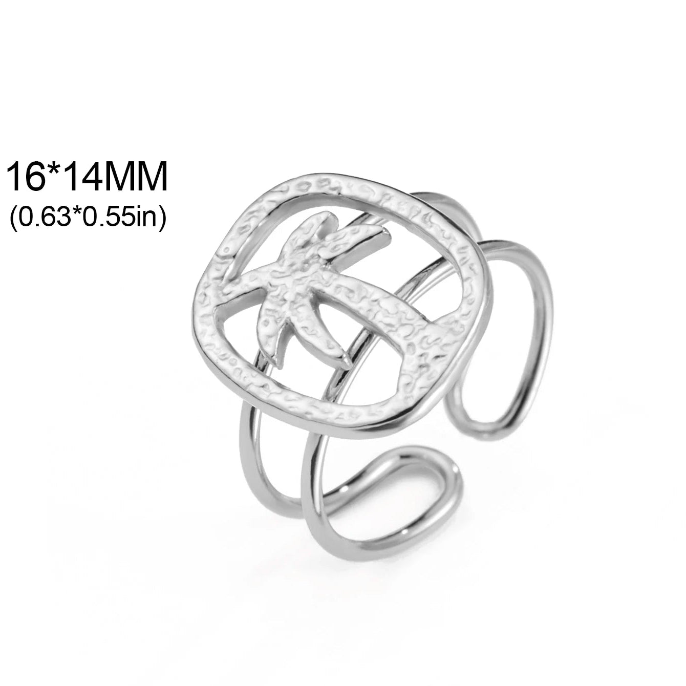 Anillo con motivo de palmera