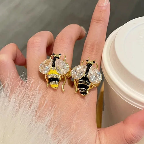 Anillo abeja mujer amarillo