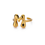 Anillo ajustable personalizado con inicial m