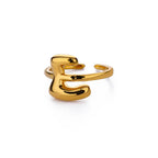 Anillo ajustable personalizado con inicial e
