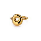 Anillo ajustable personalizado con inicial o
