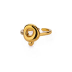 Anillo ajustable personalizado con inicial q