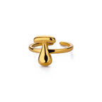 Anillo ajustable personalizado con inicial t