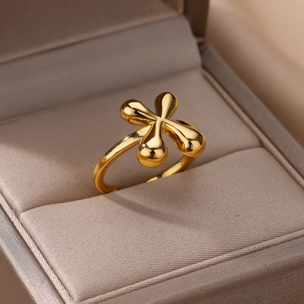 Anillo ajustable personalizado con inicial
