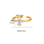 Anillo ajustable con piedra de nacimiento rectangular