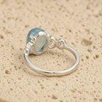 Anillo Ajustable "Cristal de Mar" en Aguamarina 