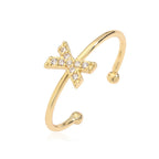 Anillo ajustable personalizado con inicial x