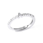 Anillo ajustable para mujer con inicial - letra 