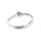 Anillo ajustable para mujer con inicial - letra 