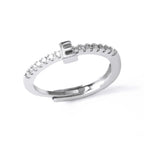 Anillo ajustable para mujer con inicial - letra 