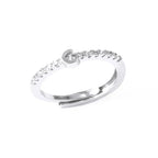 Anillo ajustable para mujer con inicial - letra 