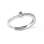 Anillo ajustable para mujer con inicial - letra 