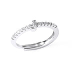 Anillo ajustable para mujer con inicial - letra 