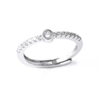 Anillo ajustable para mujer con inicial - letra 