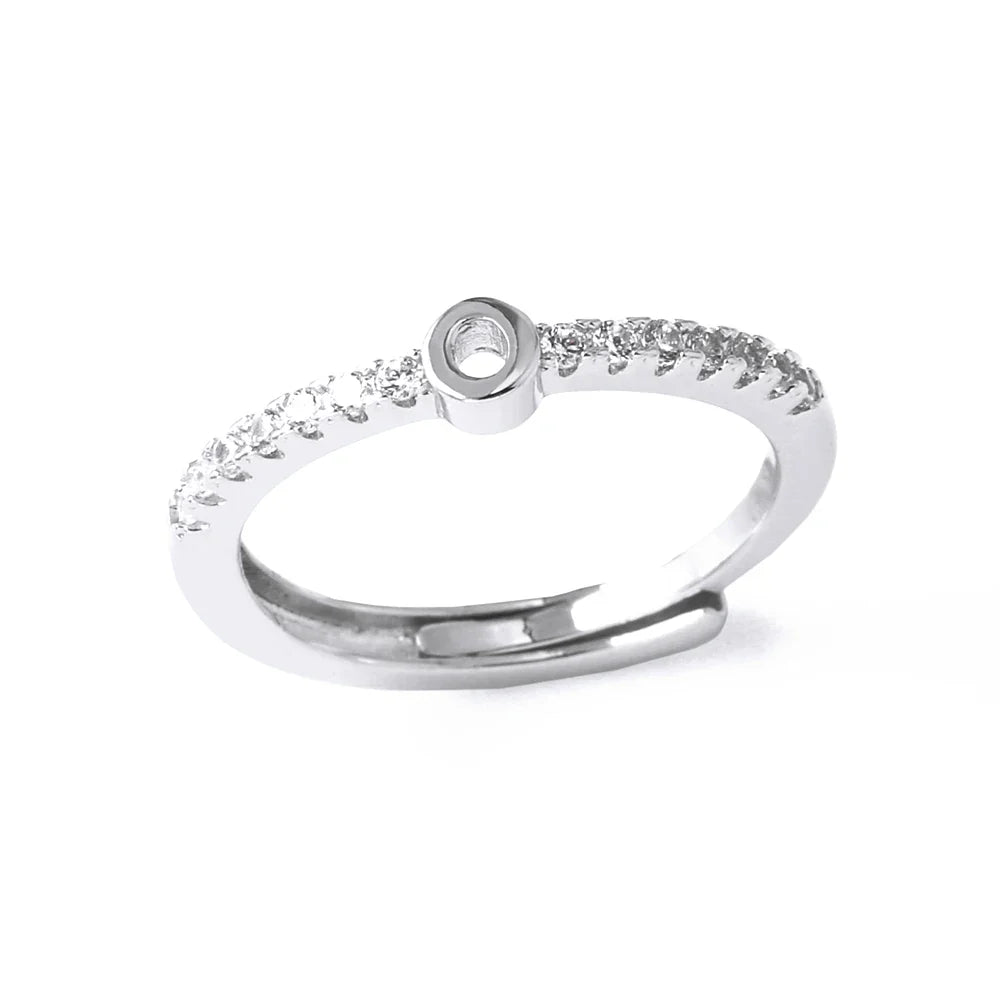 Anillo ajustable para mujer con inicial - letra 