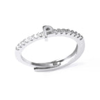 Anillo ajustable para mujer con inicial - letra 