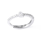 Anillo ajustable para mujer con inicial - letra 