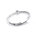 Anillo ajustable para mujer con inicial - letra 