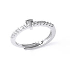 Anillo ajustable para mujer con inicial - letra 