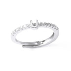 Anillo ajustable para mujer con inicial - letra 