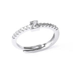 Anillo ajustable para mujer con inicial - letra 
