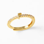 Anillo ajustable para mujer con inicial - letra 