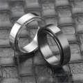 Anillo para mujer antiestrés giratorio plateado