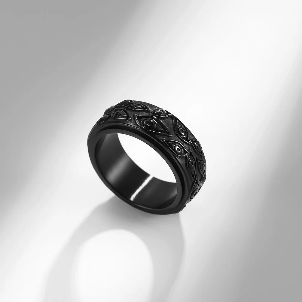 Anillo Anillo Anti-Estrés Giratorio Ojo negro