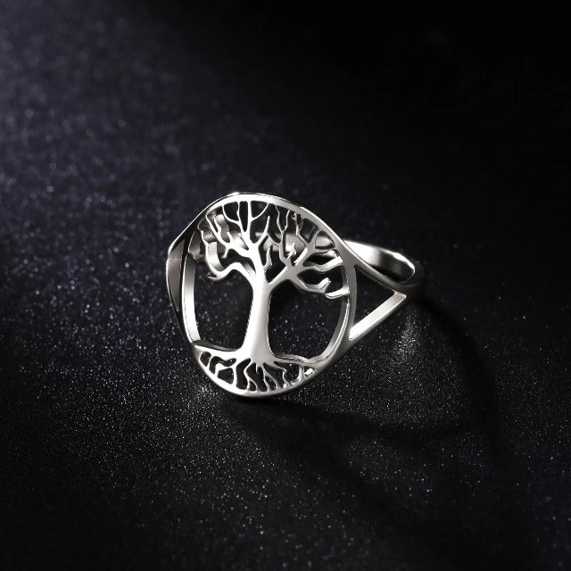Anillo Árbol de la Vida para Mujer plata