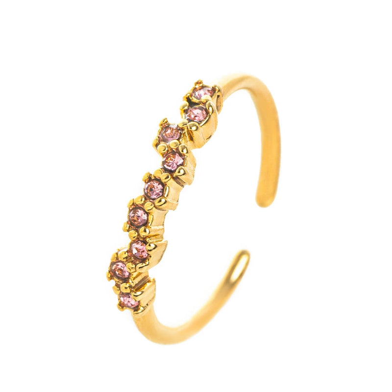 Anillo con piedra de nacimiento de circonio