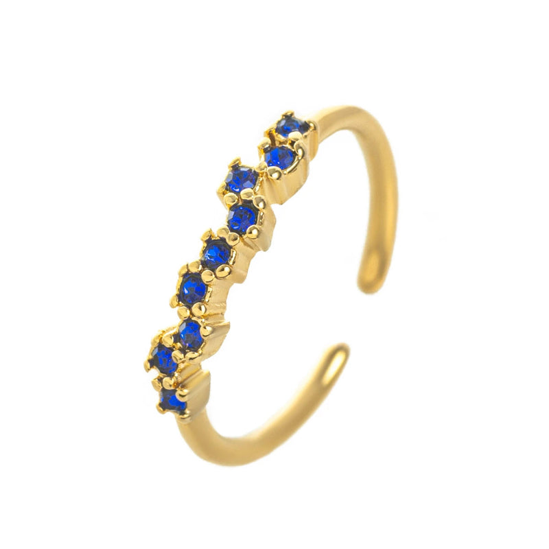 Anillo con piedra de nacimiento de circonio