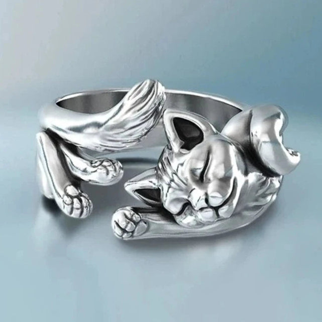 Anillo de Gato Que Duerme
