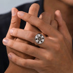 Anillo Anillo Cubo de Metatrón plata a