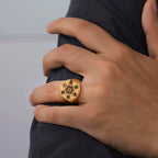 Anillo Anillo Cubo de Metatrón oro a