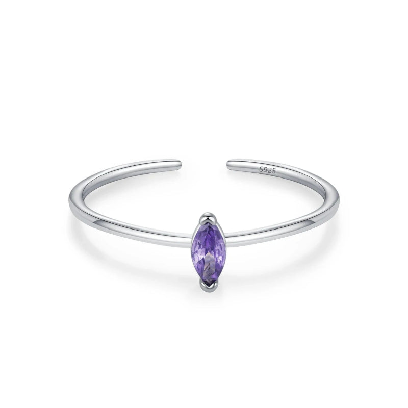 Anillo de Zirconia de Color Piedra de Nacimiento