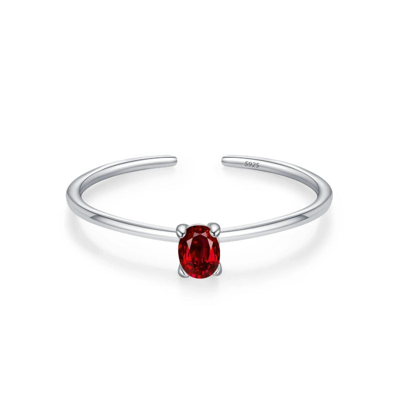 Anillo de Zirconia de Color Piedra de Nacimiento