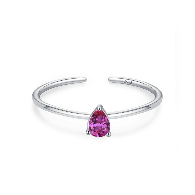 Anillo de Zirconia de Color Piedra de Nacimiento