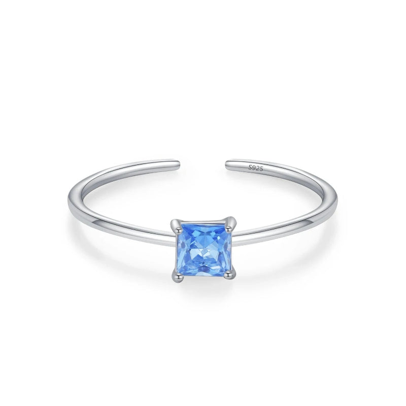 Anillo de Zirconia de Color Piedra de Nacimiento